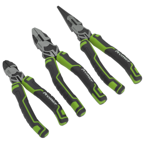 Pliers Set 3pc High Leverage - Hi-Vis Green - AK8376HV - Farming Parts