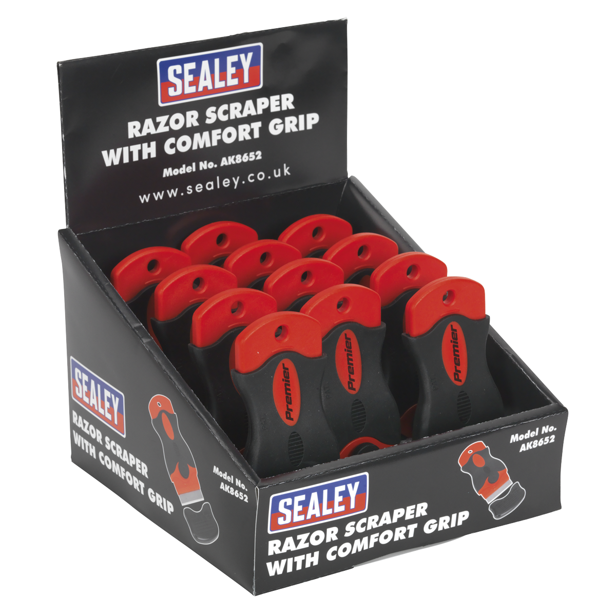 Razor Scraper with Comfort Grip Display Box of 12 - AK8652 - Farming Parts