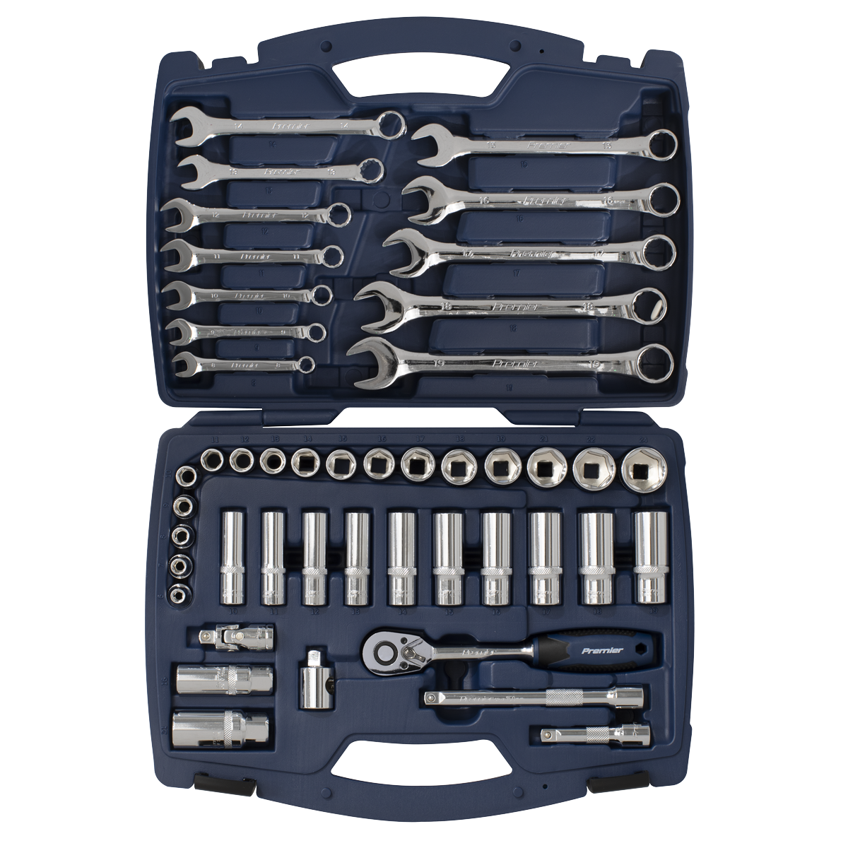 Socket & Spanner Set 46pc 3/8"Sq Drive WallDrive® Metric - AK8996 - Farming Parts