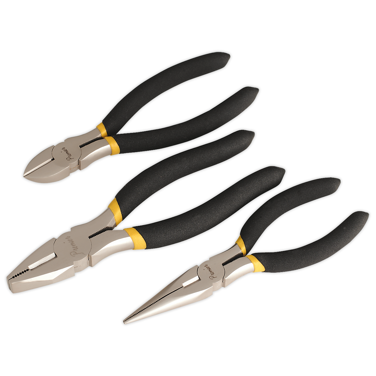 Pliers Set 3pc Ni-Fe Finish - AK9333 - Farming Parts