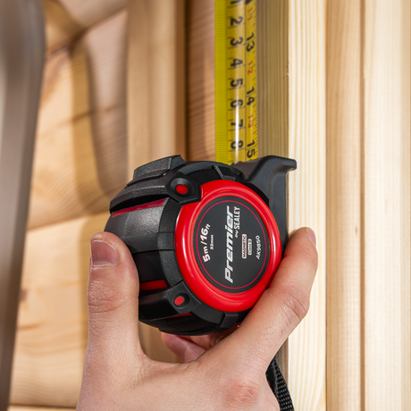 Premier Metric/Imperial Tape Measure Extra-Wide Blade 5m(16ft) x 32mm - SE-AK9850