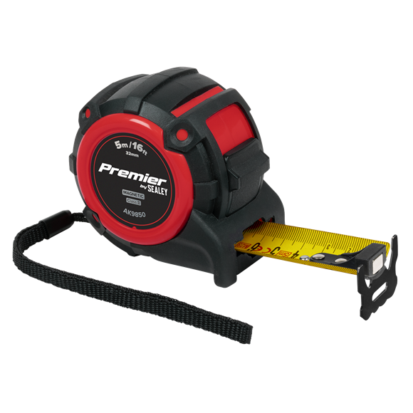 Premier Metric/Imperial Tape Measure Extra-Wide Blade 5m(16ft) x 32mm - SE-AK9850