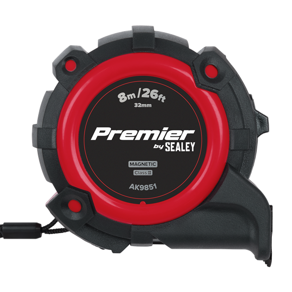 Premier Metric/Imperial Tape Measure Extra-Wide Blade 8m(26ft) x 32mm - SE-AK9851