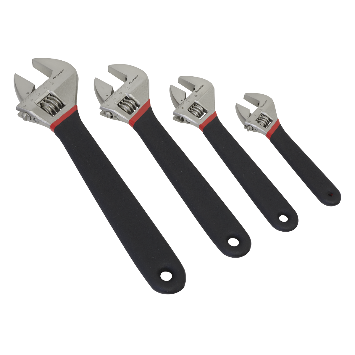 Adjustable Wrench Set 4pc Ni-Fe Finish - AK9935 - Farming Parts