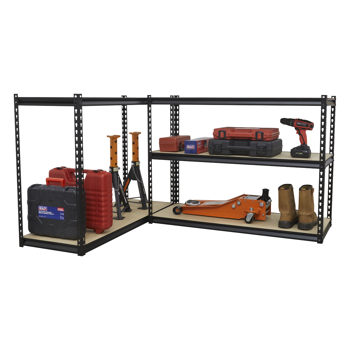 Racking Unit with 5 Shelves 220kg Capacity Per Level - AP1200R - Farming Parts