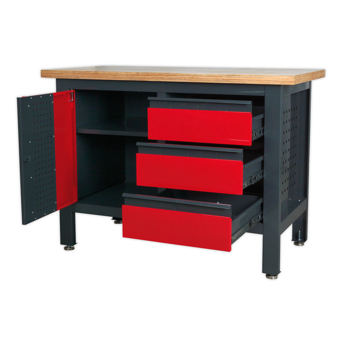 Workstation with 3 Drawers & Cupboard - AP1372B - Farming Parts