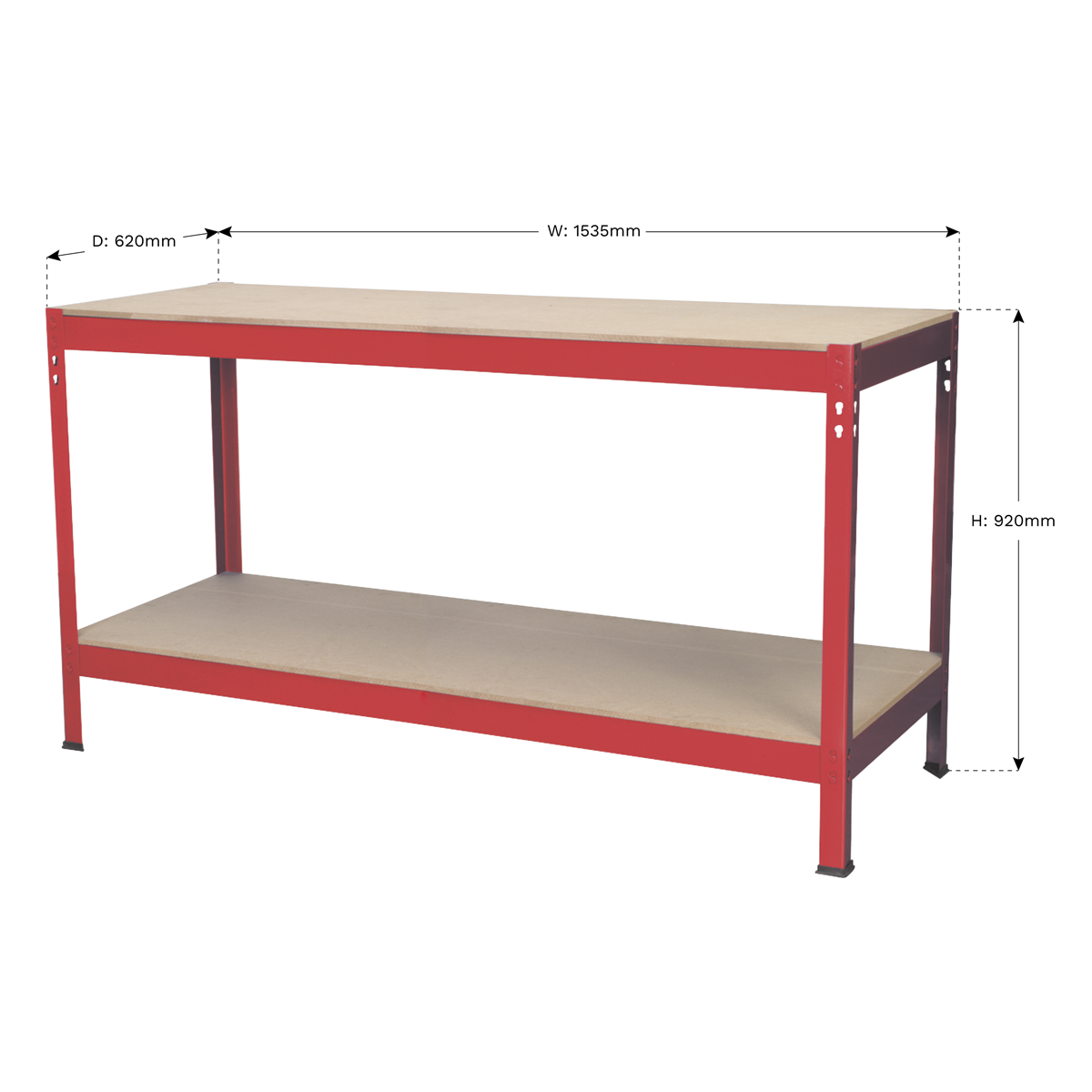 Workbench 1.53m Steel Wooden Top - AP1535 - Farming Parts