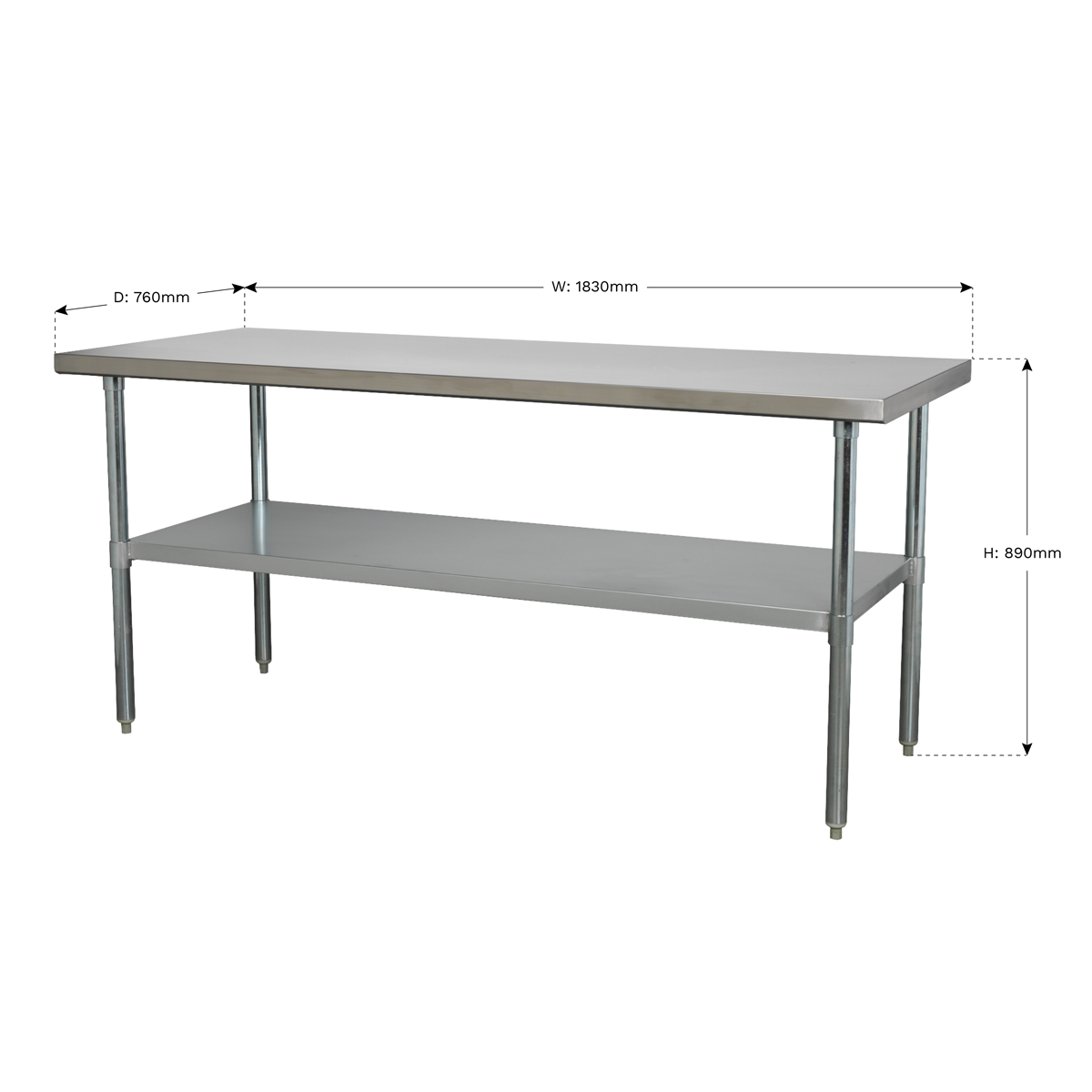 Stainless Steel Workbench 1.8m - AP1872SS - Farming Parts