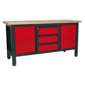 Workstation with 3 Drawers & 2 Cupboards - AP1905C - Farming Parts