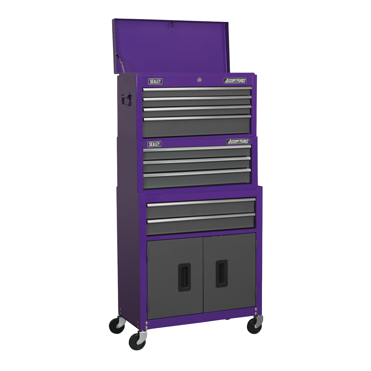 Topchest, Mid-Box & Rollcab 9 Drawer Stack - Purple - AP2200BBCPSTACK - Farming Parts