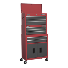 Topchest, Mid-Box & Rollcab 9 Drawer Stack - Red - AP2200BBSTACK - Farming Parts