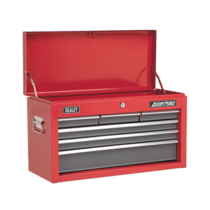Topchest 6 Drawer with Ball-Bearing Slides - Red/Grey - AP2201BB - Farming Parts