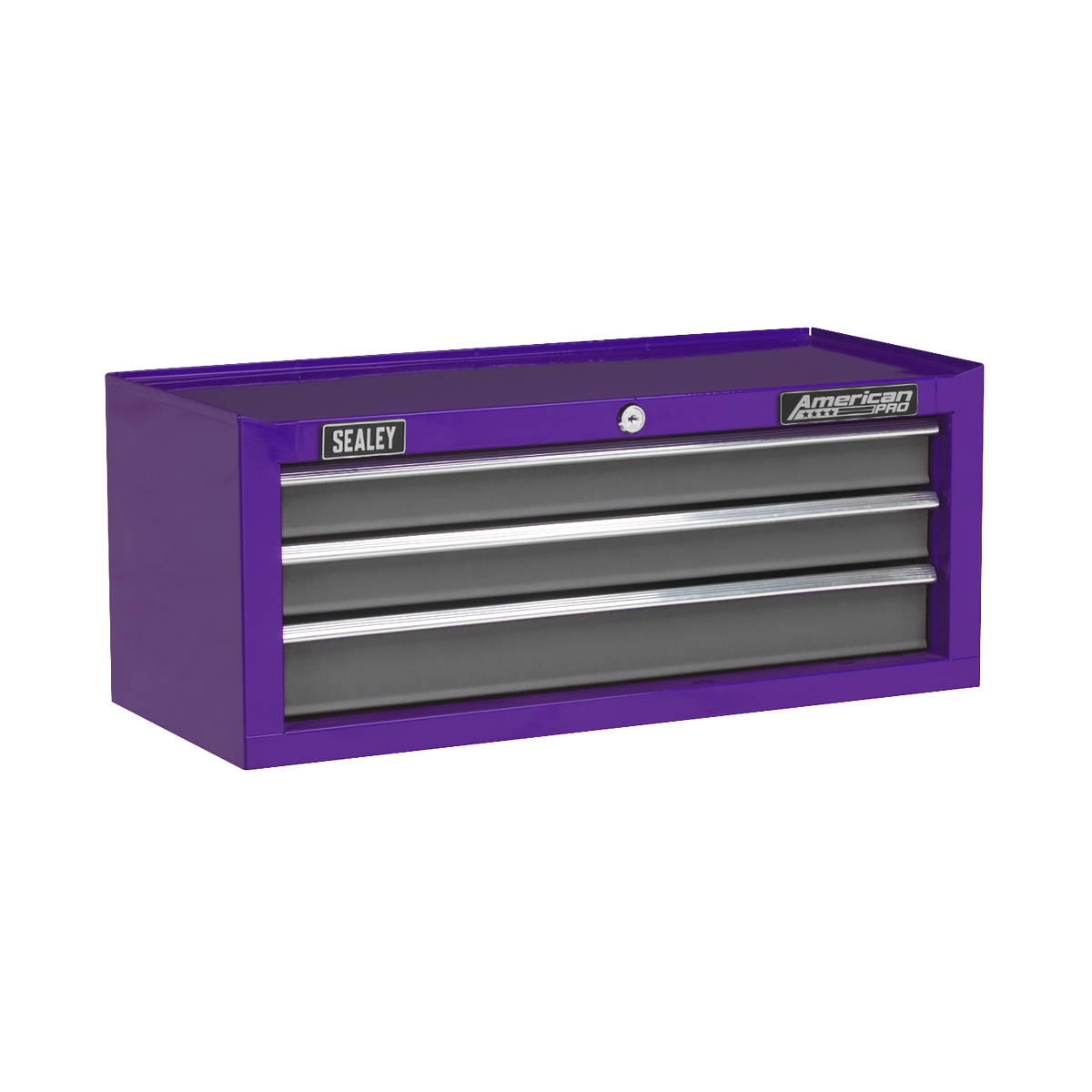 Mid-Box 3 Drawer with Ball-Bearing Slides - Purple/Grey - AP22309BBCP - Farming Parts