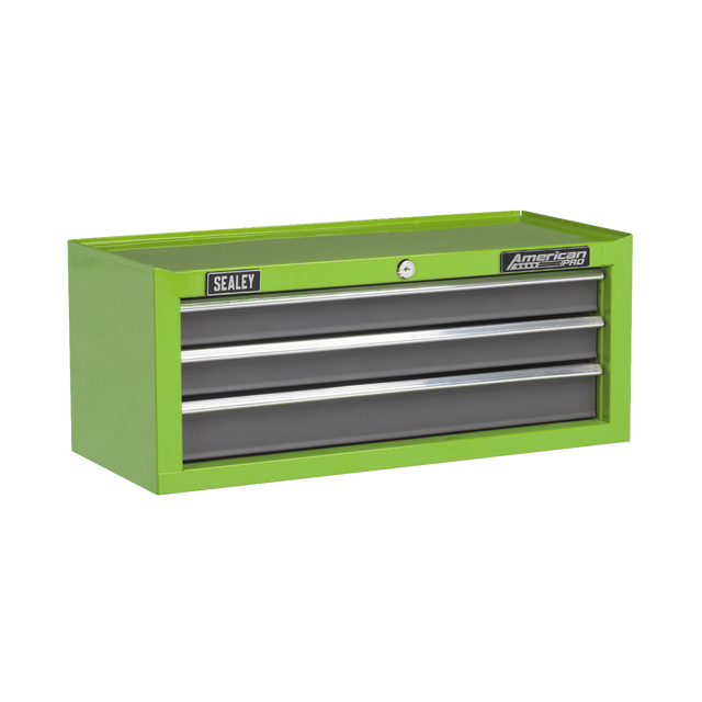 Mid-Box 3 Drawer with Ball-Bearing Slides - Green/Grey - AP22309BBHV - Farming Parts