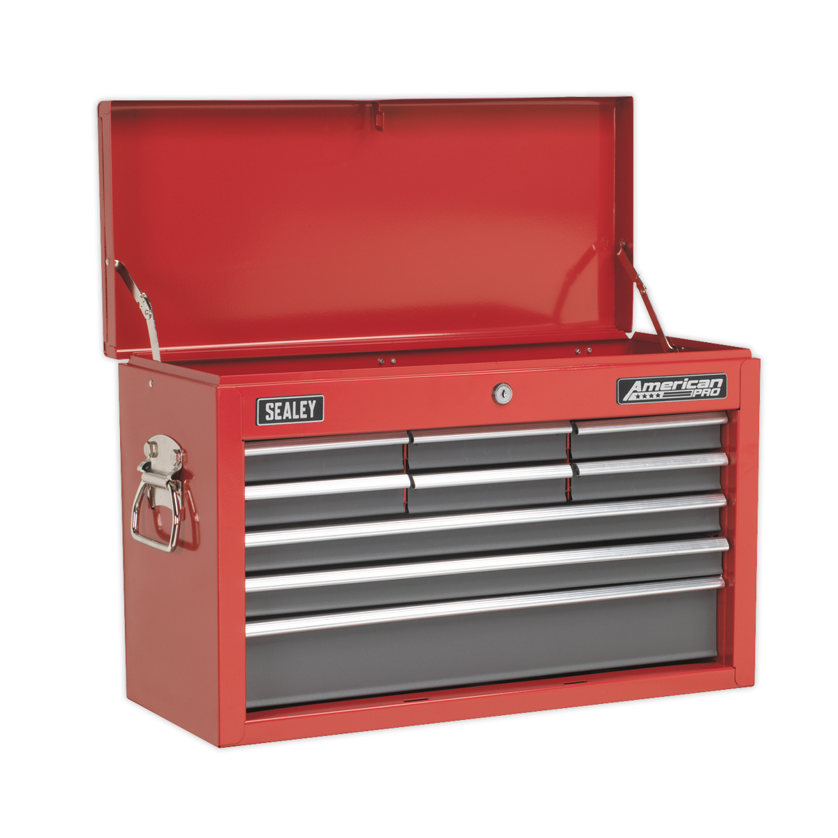Topchest 9 Drawer with Ball-Bearing Slides - Red/Grey - AP22509BB - Farming Parts