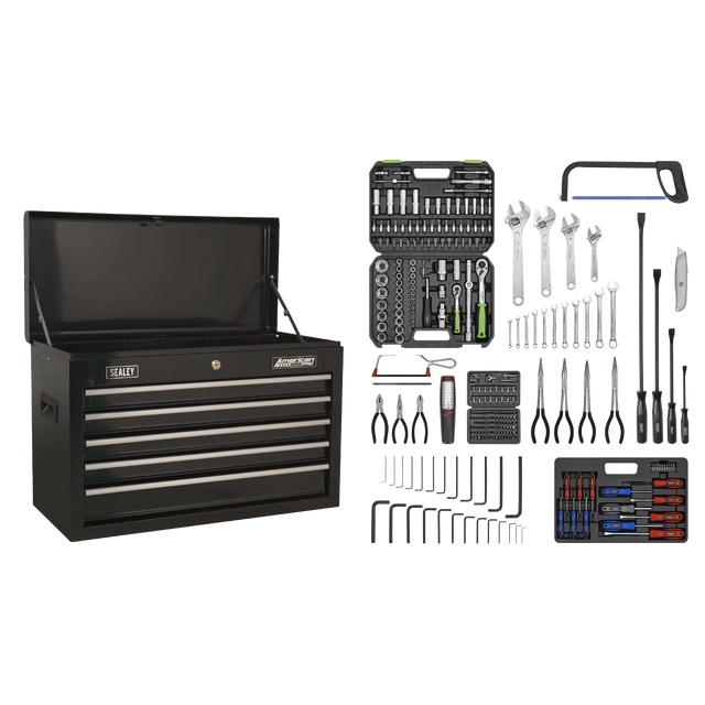Topchest 5 Drawer with Ball-Bearing Slides - Black & 272pc Tool Kit - AP225BCOMBO - Farming Parts