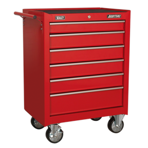 Rollcab 6 Drawer with Ball-Bearing Slides - Red - AP226 - Farming Parts