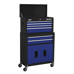Topchest & Rollcab Combination 6 Drawer with Ball-Bearing Slides - Blue - AP22B - Farming Parts