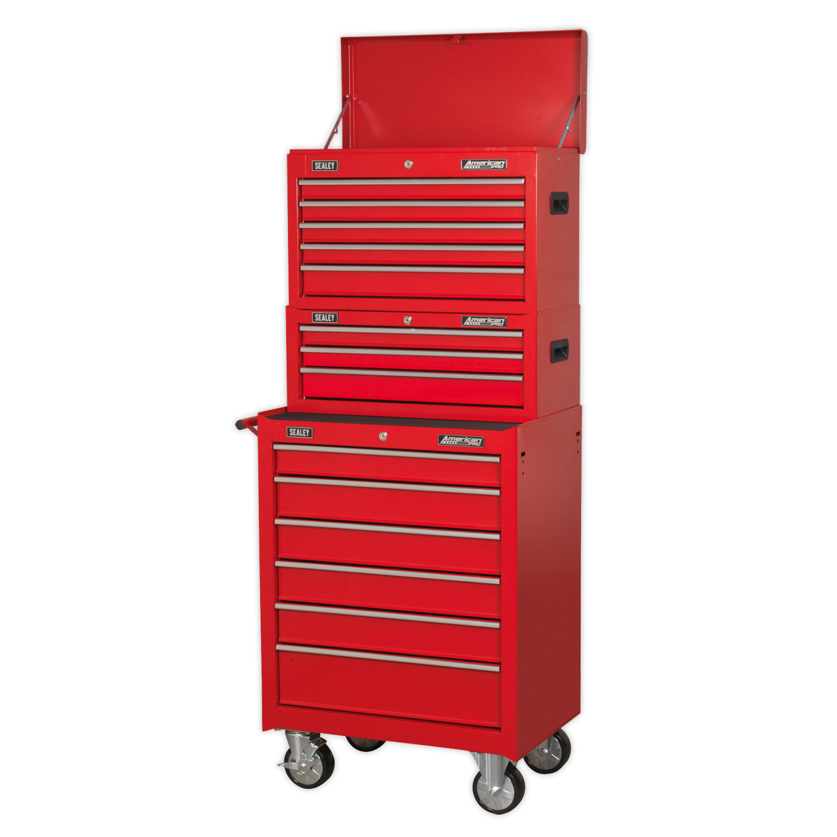 Topchest, Mid-Box & Rollcab 14 Drawer Stack - Red - AP22STACK - Farming Parts