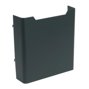 The Sealey AP24ACC3 Document Holder for AP24 Series Tool Chests is a black, rectangular file folder holder with an open top and two cut-out notches at the top corners, perfect for paperwork storage.