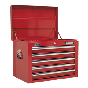 Topchest 5 Drawer with Ball-Bearing Slides - Red - AP26059T - Farming Parts