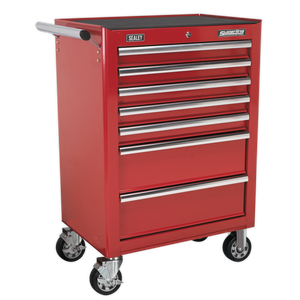 Rollcab 7 Drawer with Ball-Bearing Slides - Red - AP26479T - Farming Parts