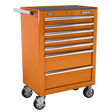Rollcab 7 Drawer with Ball-Bearing Slides - Orange - AP26479TO - Farming Parts