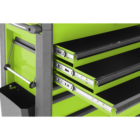 Superline Pro® Tool Trolley 6 Drawer - Green - SE-AP266HV