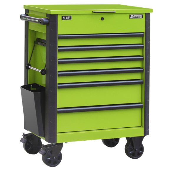 Superline Pro® Tool Trolley 6 Drawer - Green - SE-AP266HV