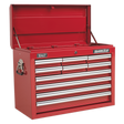 Topchest 10 Drawer with Ball-Bearing Slides - Red - AP33109 - Farming Parts