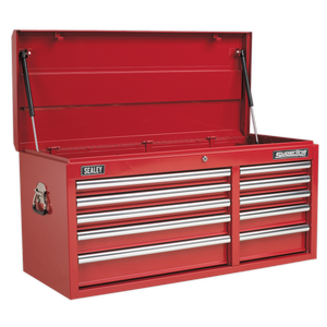 Topchest 10 Drawer with Ball-Bearing Slides Heavy-Duty - Red - AP41110 - Farming Parts