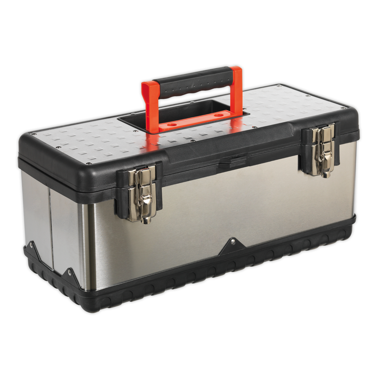 Stainless Steel Toolbox 505mm with Tote Tray - AP505S - Farming Parts