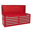 Topchest 10 Drawer with Ball-Bearing Slides - Red - AP5210T - Farming Parts