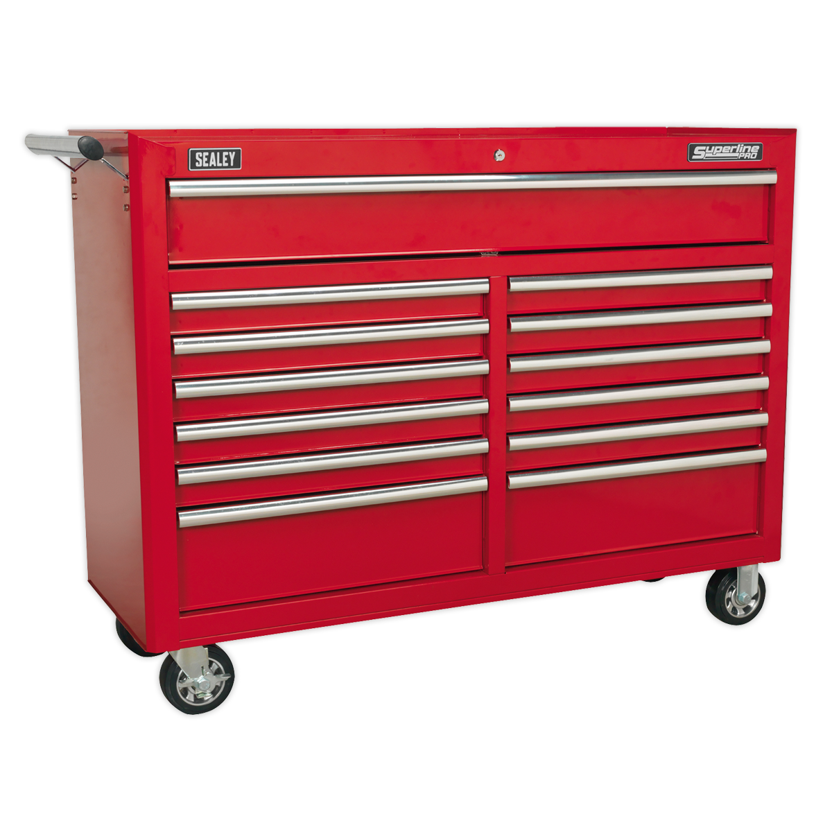 Rollcab 13 Drawer with Ball-Bearing Slides - Red - AP5213T - Farming Parts