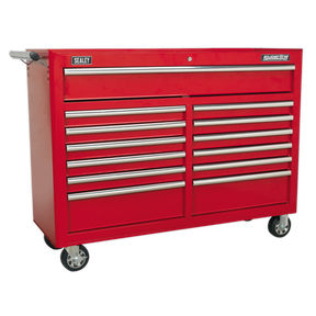 Rollcab 13 Drawer with Ball-Bearing Slides - Red - AP5213T - Farming Parts