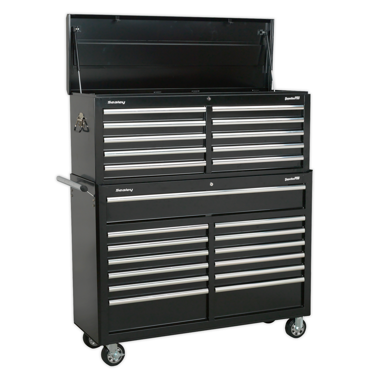 Tool Chest Combination 23 Drawer with Ball-Bearing Slides - Black - AP52COMBO2 - Farming Parts