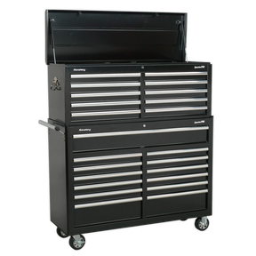 Tool Chest Combination 23 Drawer with Ball-Bearing Slides - Black - AP52COMBO2 - Farming Parts
