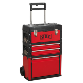 Mobile Steel/Composite Toolbox - 3 Compartment - AP548 - Farming Parts