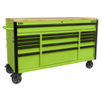 15 Drawer Mobile Trolley with Wooden Worktop 1549mm - AP6115BE - Farming Parts