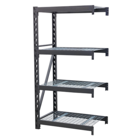Heavy-Duty Racking Extension Pack with 4 Mesh Shelves 640kg Capacity Per Level - AP6372E - Farming Parts