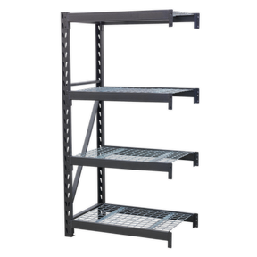 Heavy-Duty Racking Extension Pack with 4 Mesh Shelves 640kg Capacity Per Level - AP6372E - Farming Parts