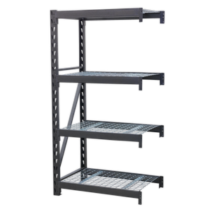 Heavy-Duty Racking Extension Pack with 4 Mesh Shelves 640kg Capacity Per Level - AP6372E - Farming Parts