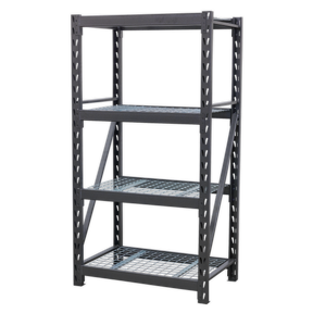 Heavy-Duty Racking Unit with 4 Mesh Shelves 640kg Capacity Per Level 978mm - AP6372 - Farming Parts