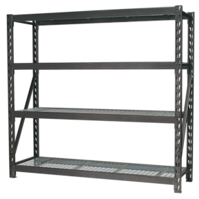Heavy-Duty Racking Unit with 4 Mesh Shelves 640kg Capacity Per Level 1956mm - AP6572 - Farming Parts