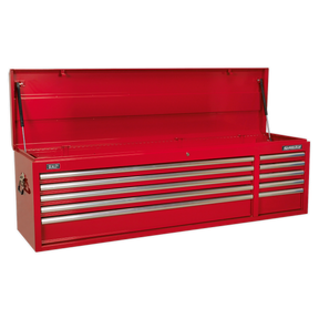 Topchest 10 Drawer with Ball-Bearing Slides Heavy-Duty - Red - AP6610 - Farming Parts