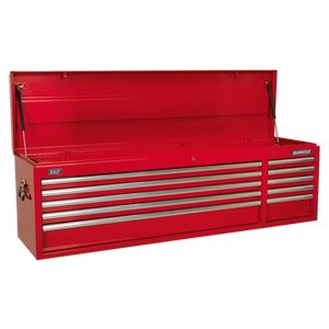 Topchest 10 Drawer with Ball-Bearing Slides Heavy-Duty - Red - AP6610 - Farming Parts