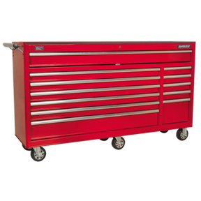 Rollcab 12 Drawer with Ball-Bearing Slides Heavy-Duty - Red - AP6612 - Farming Parts