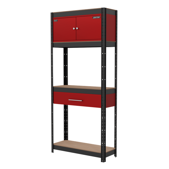 Sealey | Shelving Unit 4-Tier with Cupboard and Drawer - AP830R