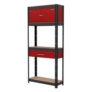 Sealey | Shelving Unit 4-Tier with Cupboard and Drawer - AP830R