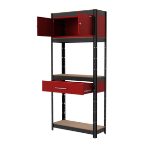 Sealey | Shelving Unit 4-Tier with Cupboard and Drawer - AP830R